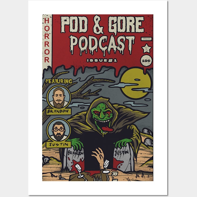 Podcast Comic #1 Wall Art by PodandGore